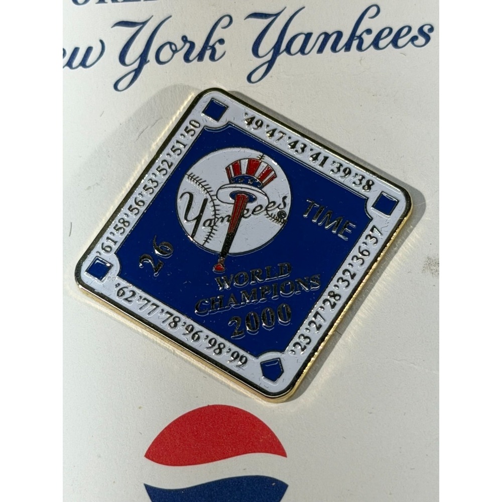 Pepsi MLB New York Yankees 26 time World Series Champion Pin 2001